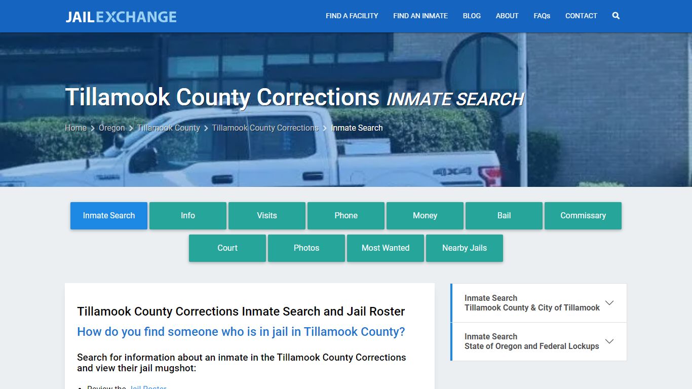 Tillamook County Corrections Inmate Search - Jail Exchange